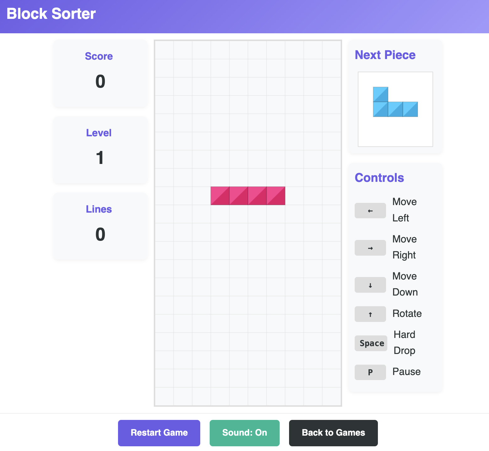 Block Sorter Game